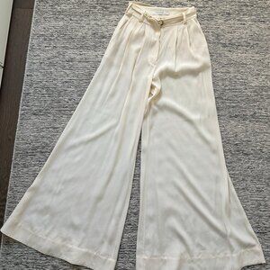 Zimmermann Flowy Creamy White Silk Pants size 0